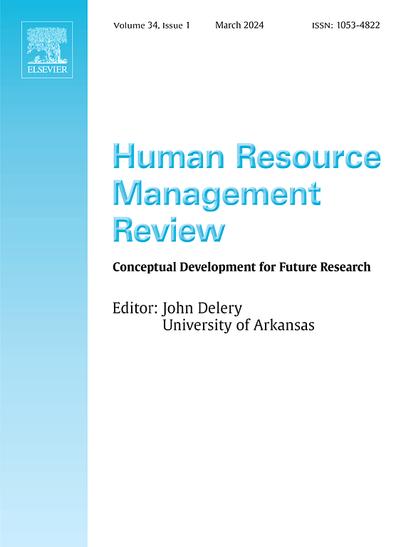 Go to journal home page - Human Resource Management Review